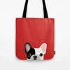 Custom made french bulldog cotton canvas tote bag canvas wholesale tote shopping bags
