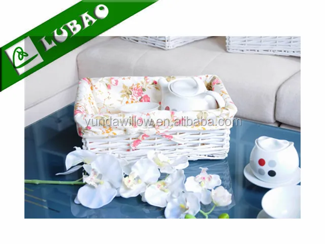 white handamde willow gift basket wicker and boxes