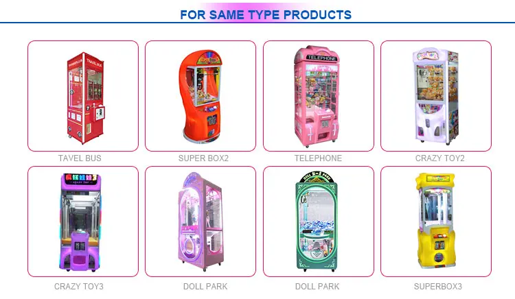 Threeplus Coin Operated Plush Crane Toy Mini Vending Machine