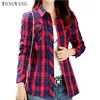 /product-detail/tongyang-women-fashion-plaid-cotton-casual-blouse-designs-long-sleeve-turn-down-collar-pocket-women-casual-tops-shirts-60794367228.html