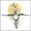 hot selling cheap price wholesale stainless steel wing skull cross mens diamond pendant