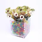 indoor decoration artificial flower water gel white