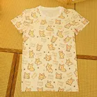 Anime Welsh corgi t shirt custom print 100% polyester t-shirt