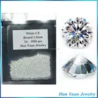 Stock 1.25mm White Synthetic Cubic Zirconia for jewelry making