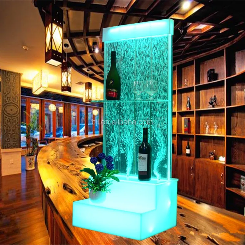 Night Club Led Dancing Water Bubble Wall Wine Cabinet Used