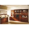 Chinese solid maple/birch wood modular dtc kitchen cabinets furniture in red color