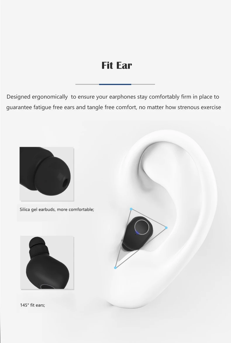 V5.0 Speaker Tws Earbuds,Wireless Headphone,Smallest Bluetooth Headset - ANKUX.COM