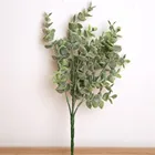silk silver artificial flowers green leaves eucalyptus leaf