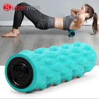 High Density customized private label hard grid massage for physical therapy PU hollow vibrating yoga foam roller