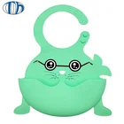 Fancy best silicone baby bibs with crumb catcher