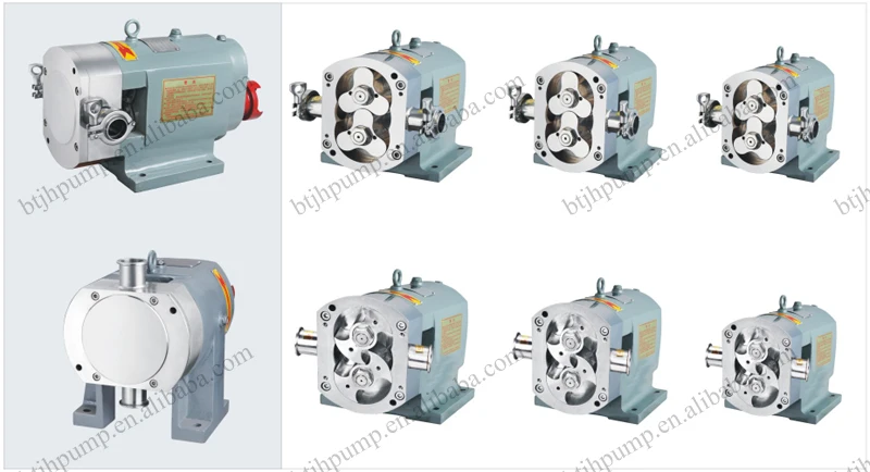 sanitary stainless steel rotary lobe pump for honey and food