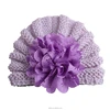 Baby Knitting Hat Photography Accessories Girl Flower india Crochet Cap Infants Toddler turban hat