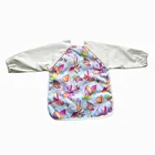 Reusable Waterproof PUL Baby Feeding Bib with Long Sleeve