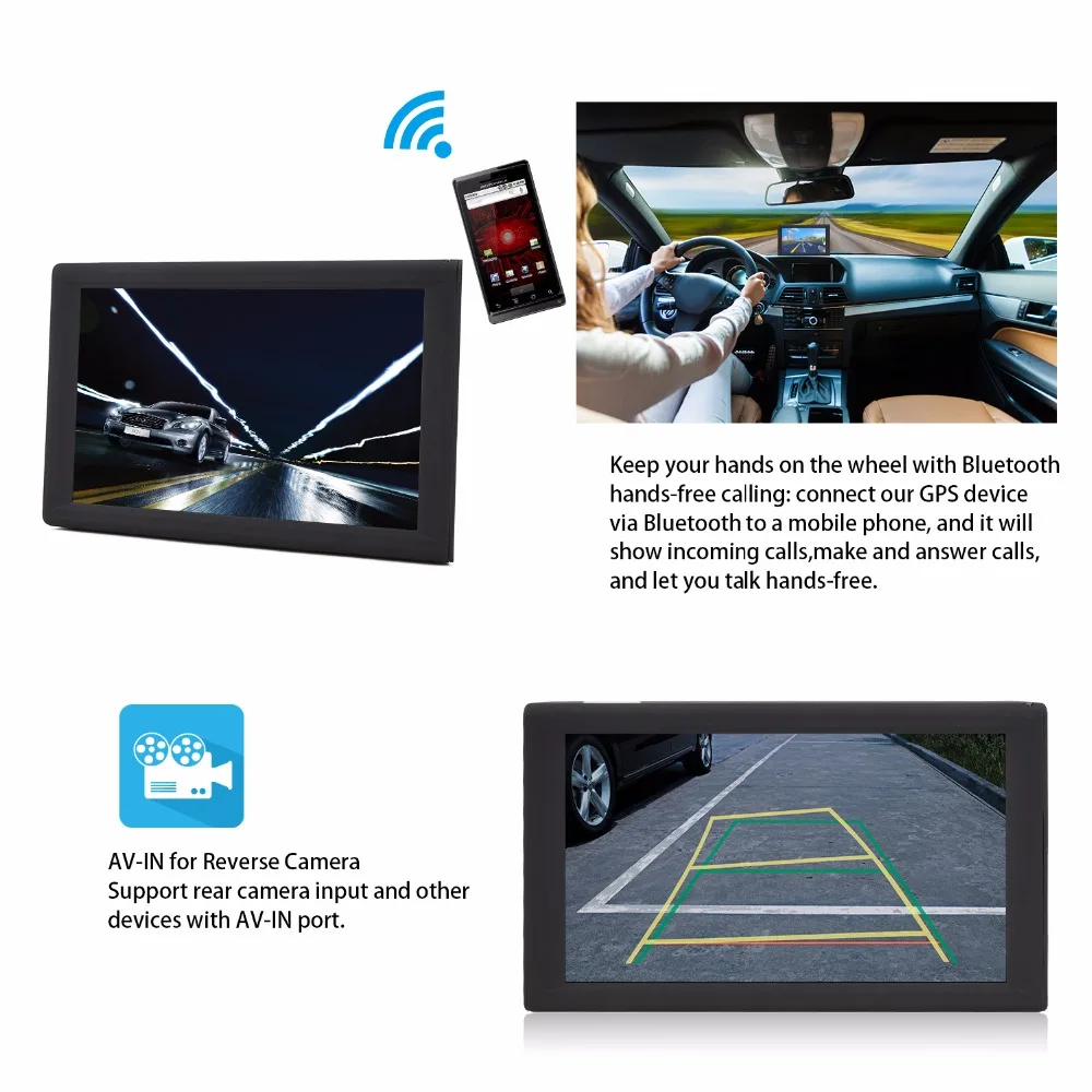 9 inch 2 in 1 Truck GPS DVR Tablet Navigation System 1G 16G  with  full Eu map fleet tracking