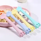 Amazon Hot Sale Safety BPA Free Mini Silicone Baby Spoon Set For Training