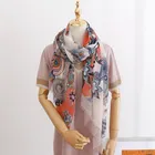 New Paisley Print Scarf Soft Cotton Silk Feel Scarves Shawl