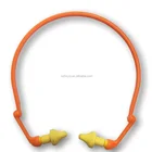 SNR 23dB Soundproof Foldable PU Foam Banded Earplugs for outdoor shooting