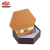 Customize Logo Luxury Hexagon Shape Decorative Ribbon Gift Beauty Makeup Cosmetic Empty Box
