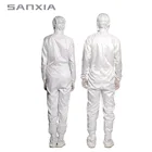 cleanroom clothes with hood class 1000 unisex clean room coveralls