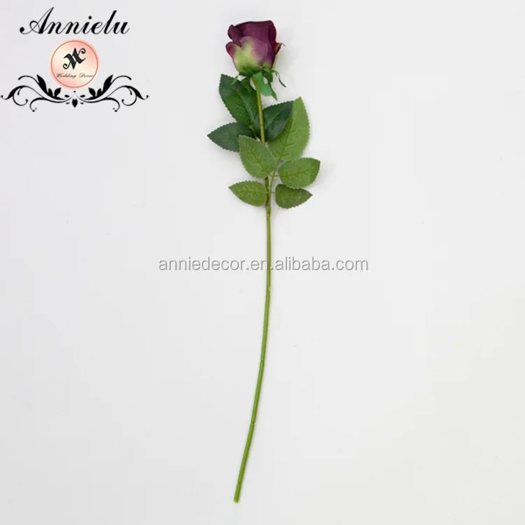 Wholesale Decoration Artificial Flower, Single 75CM Long Stem Silk Rose Faux Flower for Home Wedding Party Decoration