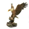 New Resin Decoration 3d eagle Figurine Home Garden Sculptural Holds Ornament