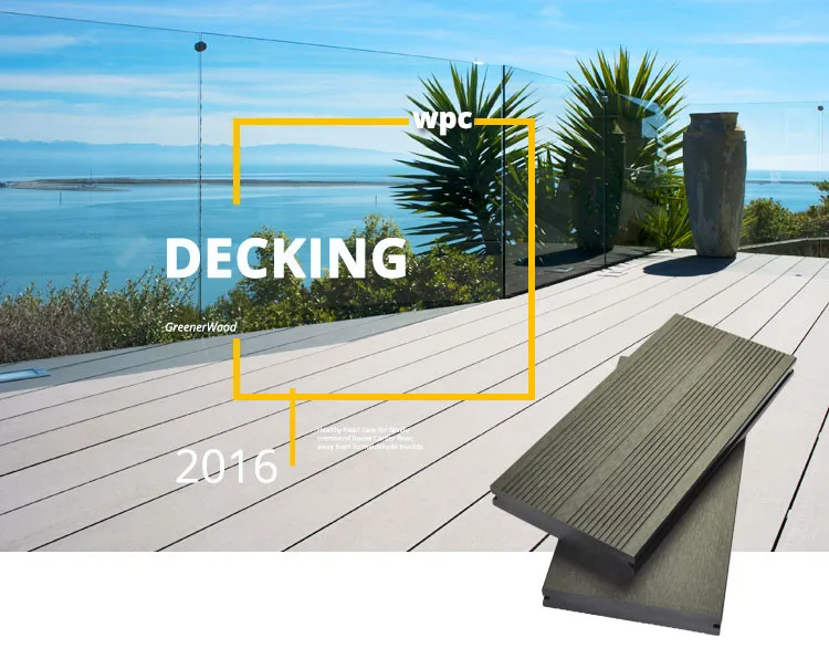 water resistant outdoor wpc decking composite floor decking