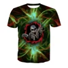1pcs MOQ hip hop custom printing your own tshirt Bulk wholesale o neck 3D skull digital printing t shirt mens