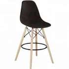 Fashion Leisure Italian Counter High Bar Stool With Wood Leg