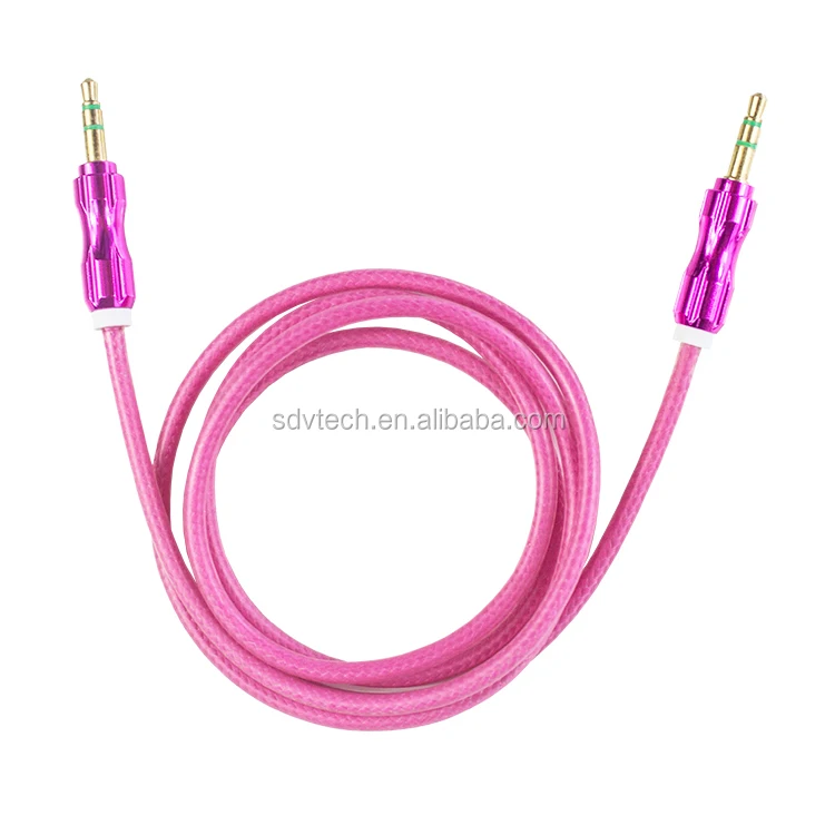 nylon braided 3.5mm car audio aux cable male to male Stereo audio Cable - ANKUX.COM