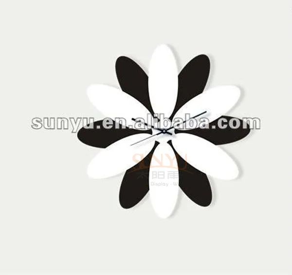 Black And White Acrylic Wall Clock