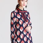 new design printed women casual wear lady elegant dress clothing
