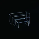 Manufacture Supermarket 3 Step Acrylic Riser Display Stand With U Type