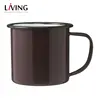 Popular classic look colorful spekled 500ml camping metal enamel beverage tumbler coffee mug with rolled rim
