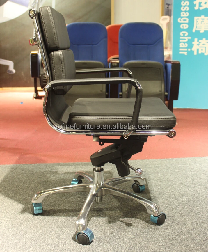 white leather modern swivel executive office chair without wheels RFS067E, View office chair