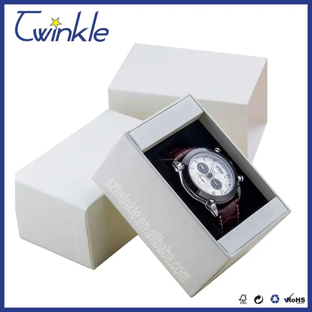 luxury rigid cardboard paper gift box packaging for watch with
