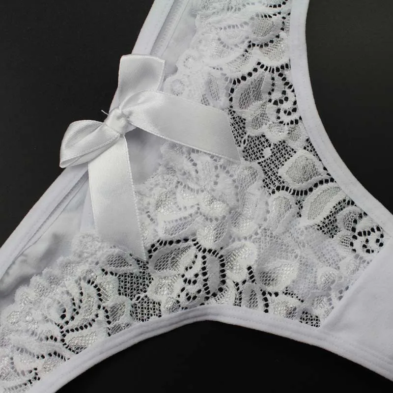 Stock Women bowknot Sey G-String Thongs Fashion Intimates Briefs Women Lace Underwear Breathable Lingerie Summer Style Girls Pan