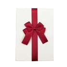 25MM wholesale satin ribbon bow packing bow folding gift box with ribbon