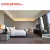 Modern Simple European hotel furniture big bedroom beds genuine leather bed room headboard