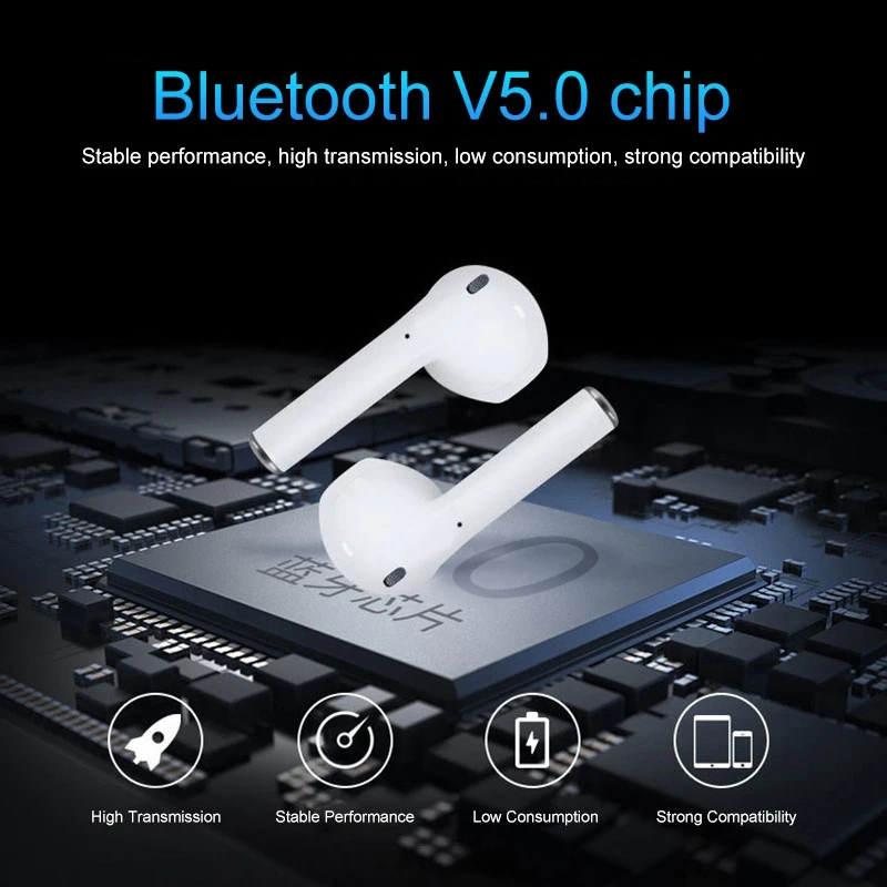 i12 Plus TWS Bluetooth 5.0 Wireless Earphones with Charging Case Support for Apple iPhone Android Auto Pairing & Touch Control - ANKUX.COM