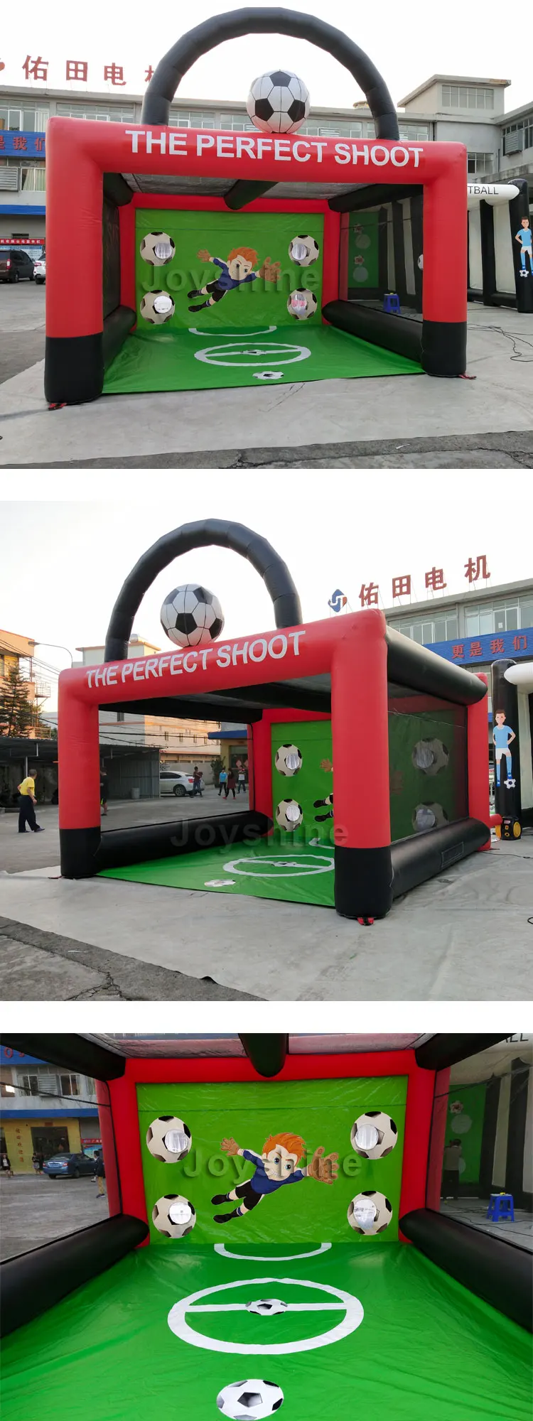 Portable Inflatable Soccer Football Post Kick Target Shootout Game Soccer Goal For Adults and Kids