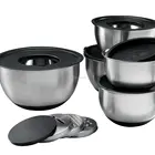 2018 Amazon Crazy Selling Stainless steel salad bowl set with grater/ Mixing bowl