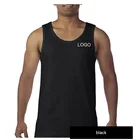 Custom logo men's sports cotton material sleeveless gym yoga vest