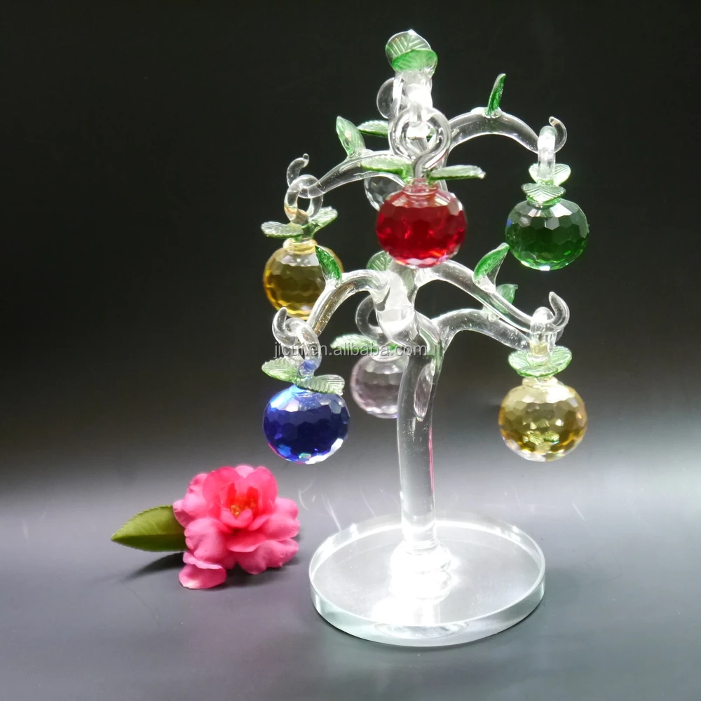 unique crystal apple model tree for wedding gift