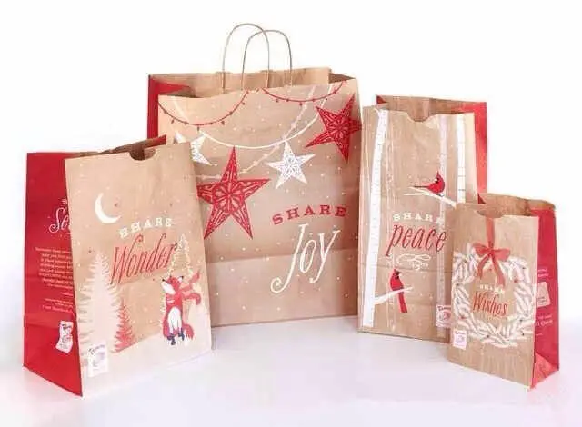popular moon star christmas gift bag,beautiful luck paper bags