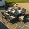 Commercial outdoor furniture UV resistant plastic rattan dining table and chairs