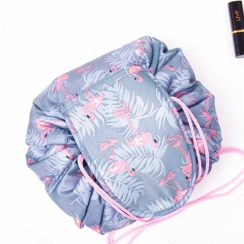 Yeni makyaj baskı İpli kozmetik çanta saklama çantası moda seyahat depolama kozmetik çantası