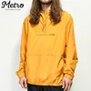 custom windbreaker high visibility mens streetwear yellow zipper leather jacket