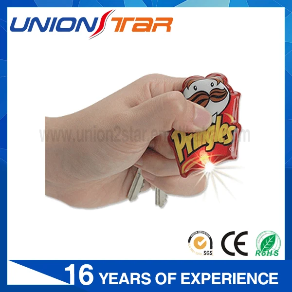 promotional wholesale cheap custom soft pvc rubber led keychain