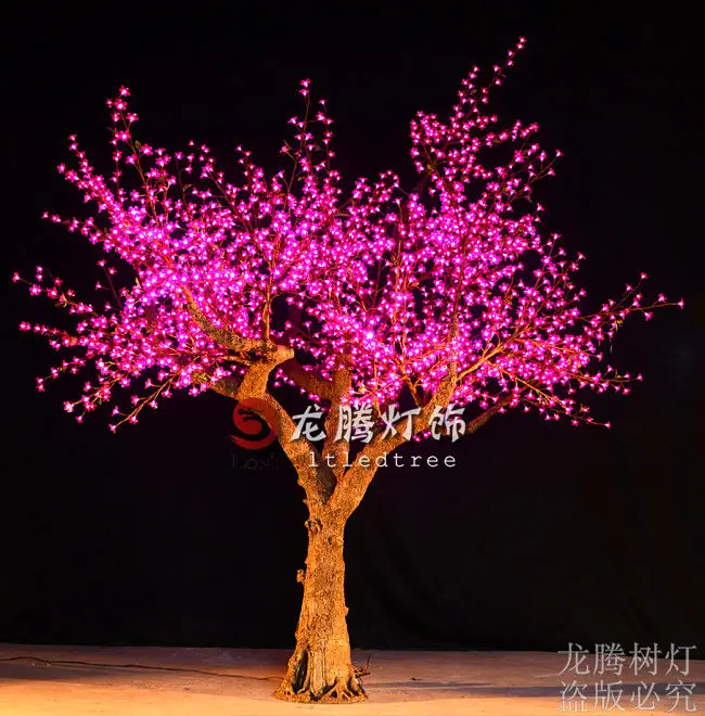 3.5m purple artificial light up cherry trees