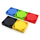 China manufacturer wholesale home decor custom washable round silicone tea coasters set